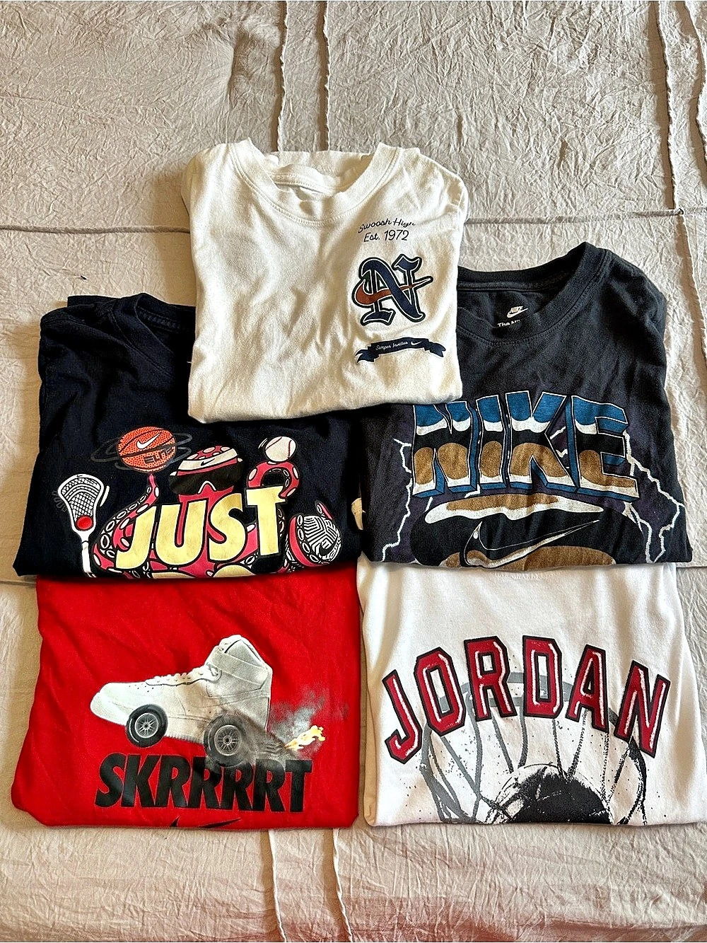 Nike Jordan Boys Graphic T-Shirt Lot 5 Size S 8-10